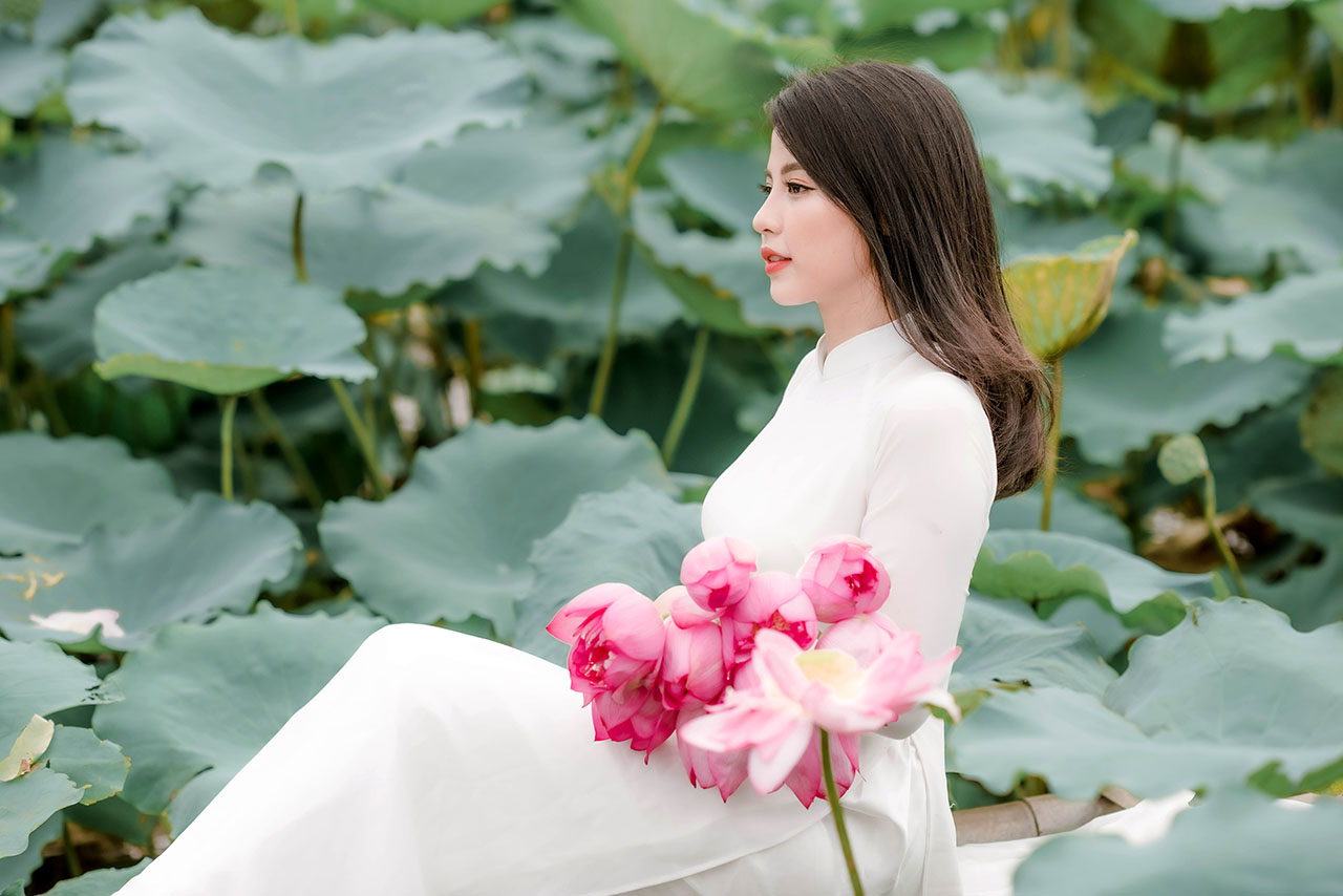 Người đẹp và sen