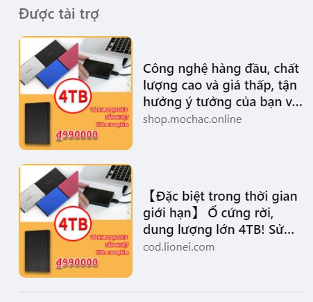 ổ cứng 4Tb giá chỉ 990k
