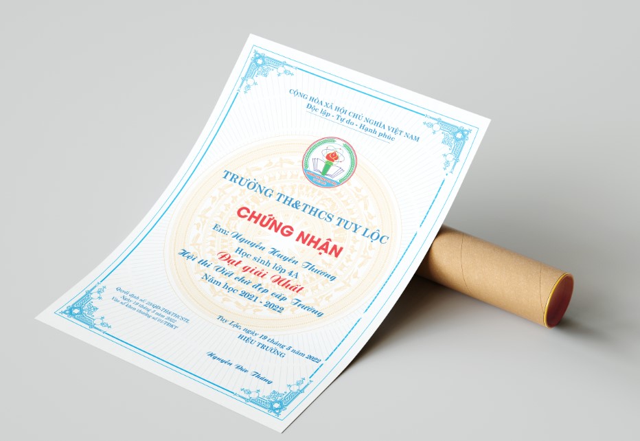 Mẫu thiết kế giấy chứng nhận