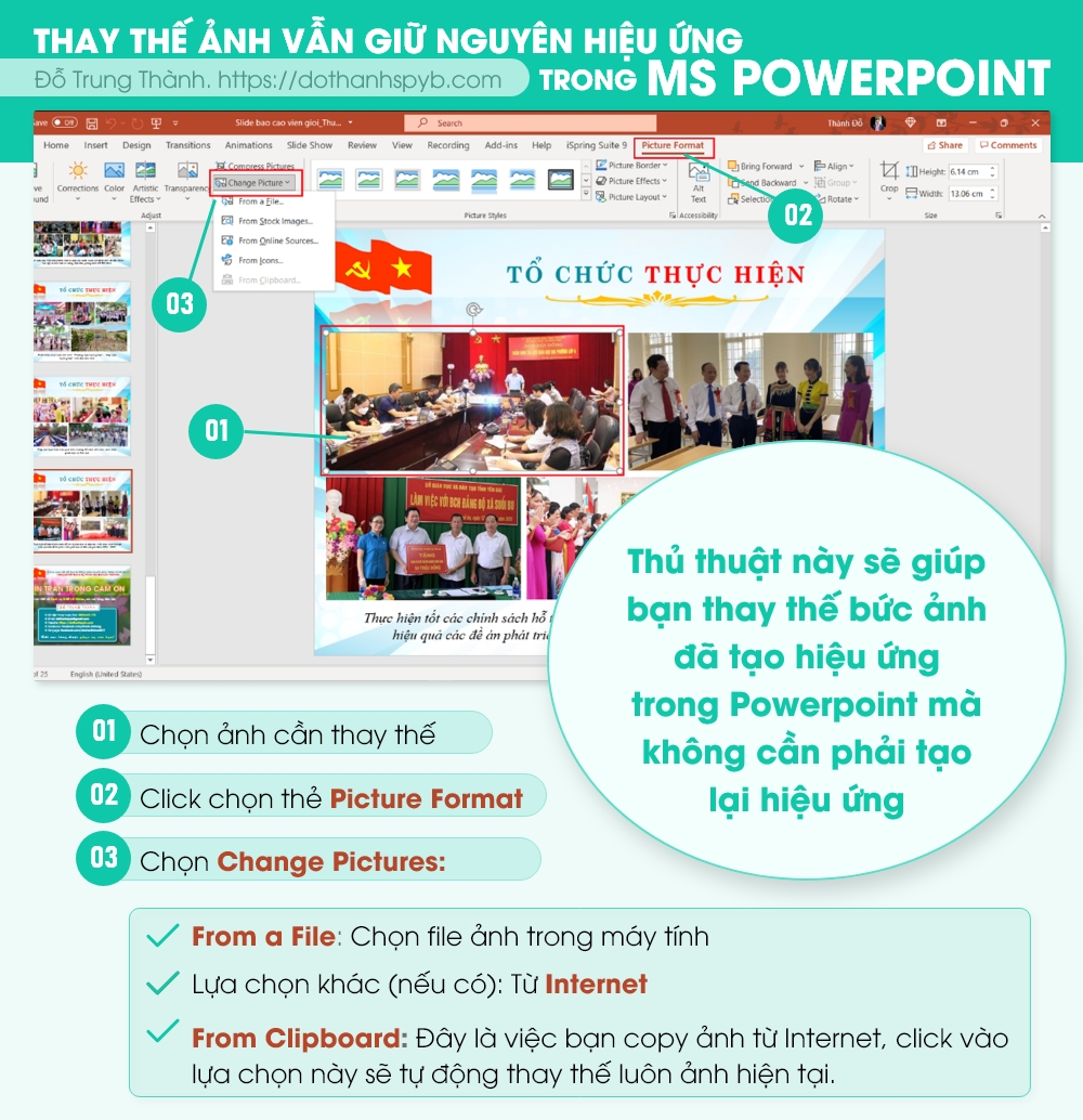 Thay thế ảnh trong Powerpoint