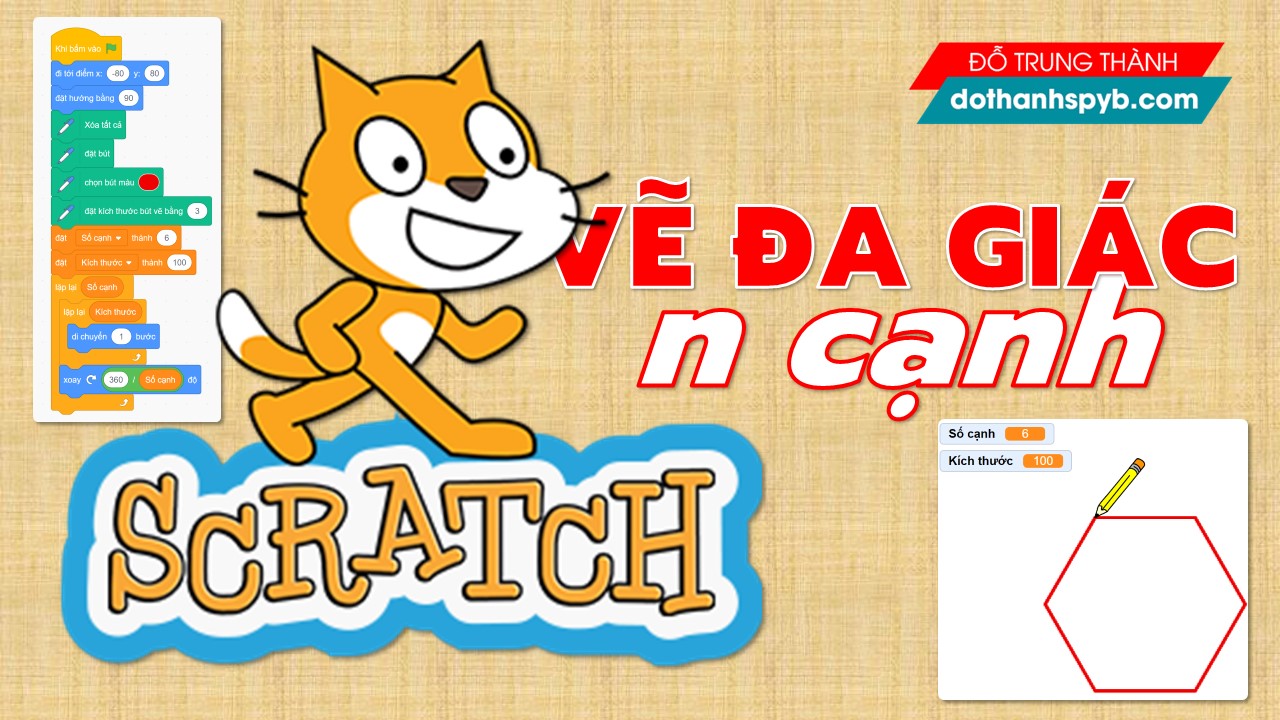 Vẽ đa giác đều với scratch